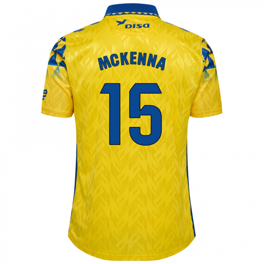 Donna Maglia Scott Mckenna #15 Giallo Blu Kit Gara Home 2024/25 Maglietta