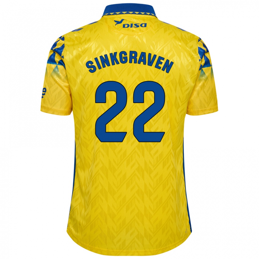 Donna Maglia Daley Sinkgraven #22 Giallo Blu Kit Gara Home 2024/25 Maglietta