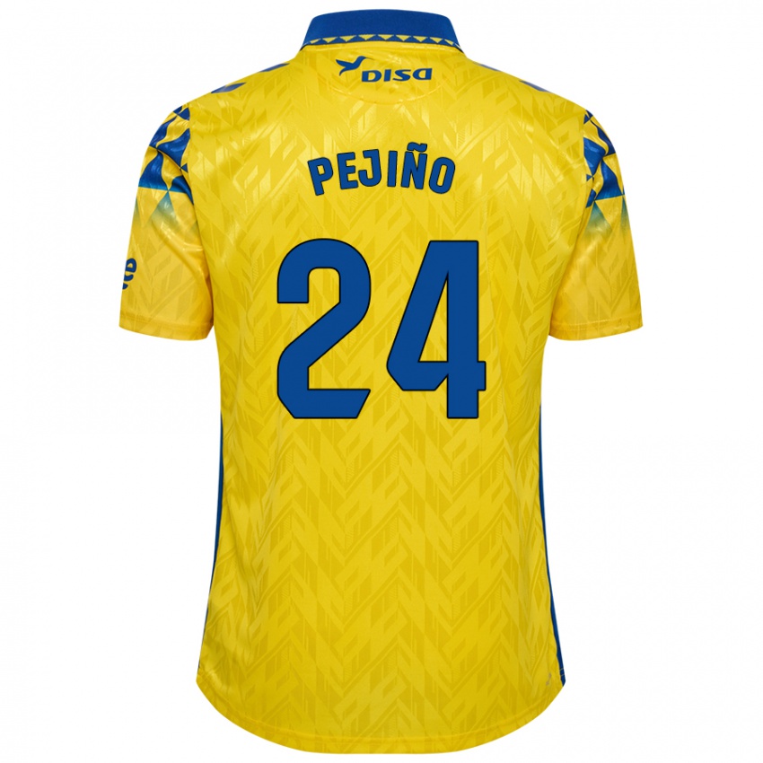 Donna Maglia Pejiño #24 Giallo Blu Kit Gara Home 2024/25 Maglietta