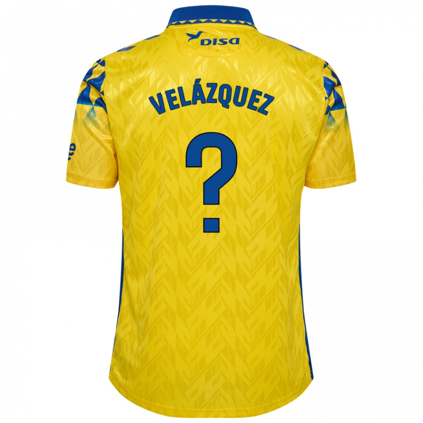 Donna Maglia Brian Velázquez #0 Giallo Blu Kit Gara Home 2024/25 Maglietta