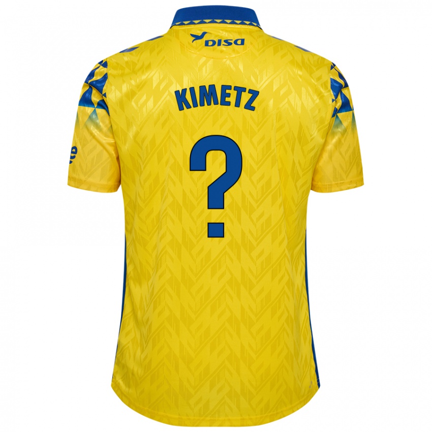 Donna Maglia Kimetz García #0 Giallo Blu Kit Gara Home 2024/25 Maglietta