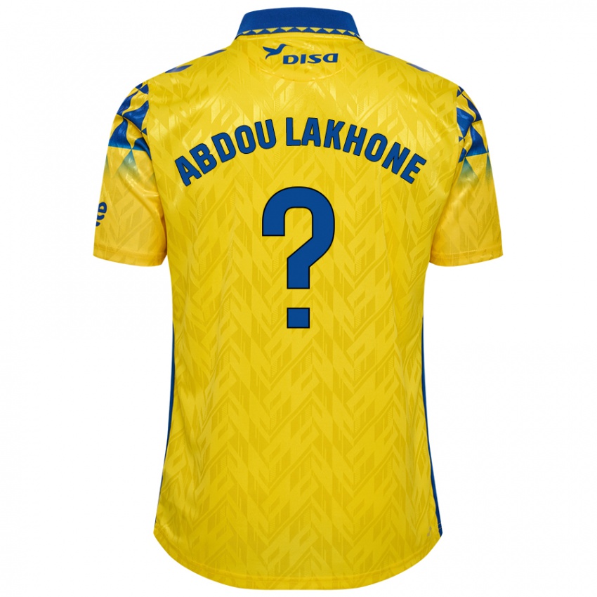 Donna Maglia Pape Abdou Lakhone #0 Giallo Blu Kit Gara Home 2024/25 Maglietta