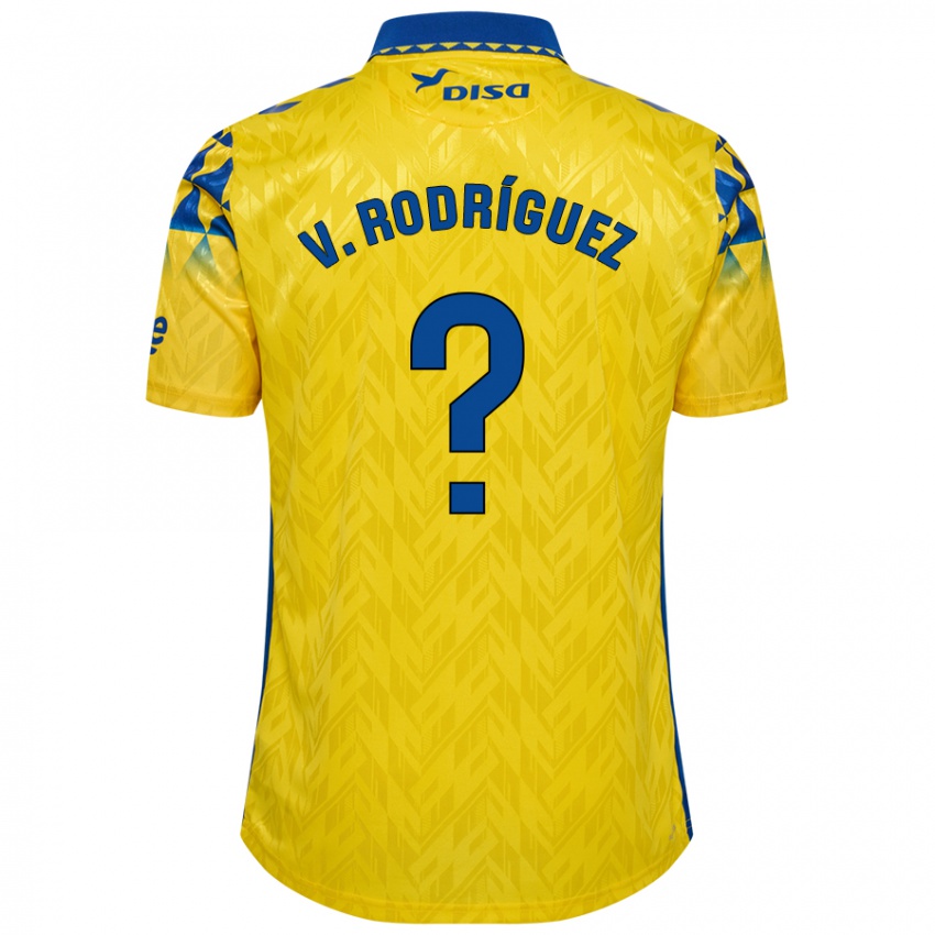 Donna Maglia Carlos Vicente Rodríguez #0 Giallo Blu Kit Gara Home 2024/25 Maglietta