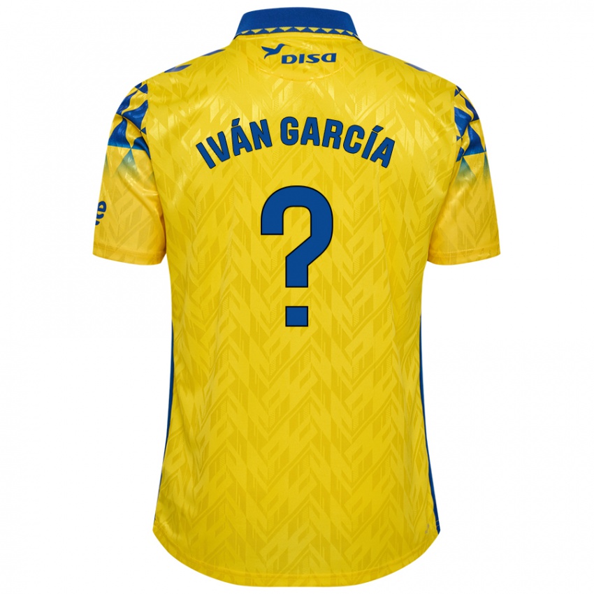 Donna Maglia Iván García #0 Giallo Blu Kit Gara Home 2024/25 Maglietta