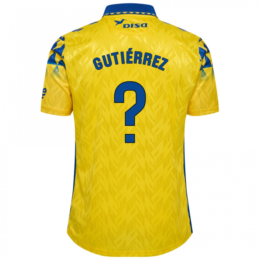 Donna Maglia Marco Gutiérrez #0 Giallo Blu Kit Gara Home 2024/25 Maglietta