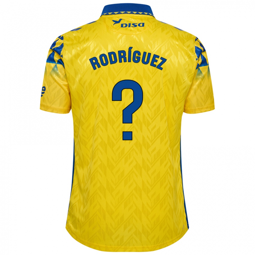 Donna Maglia David Rodríguez #0 Giallo Blu Kit Gara Home 2024/25 Maglietta