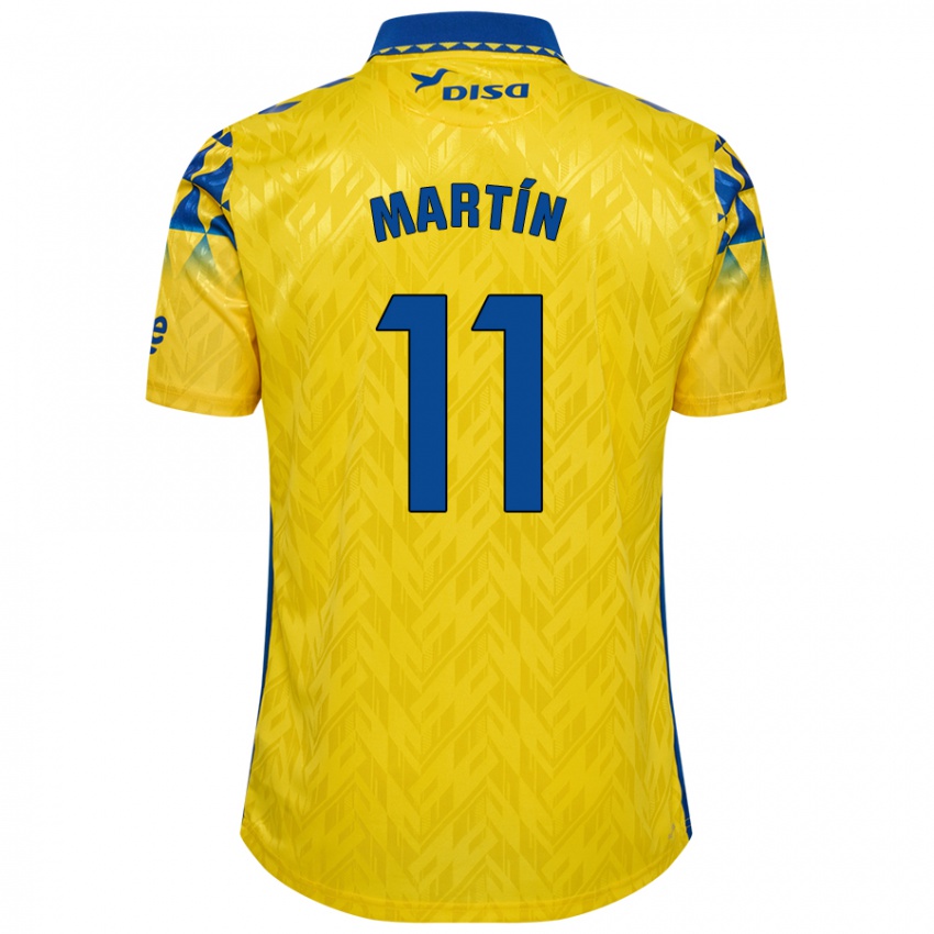 Donna Maglia Diego Martín #11 Giallo Blu Kit Gara Home 2024/25 Maglietta