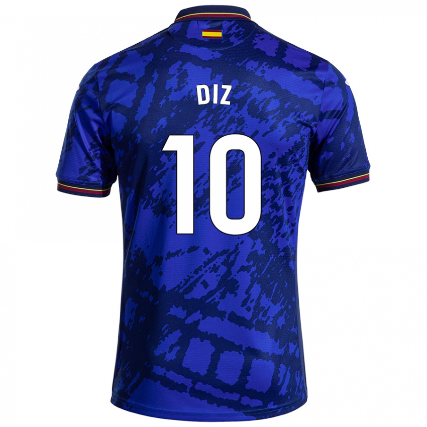 Donna Maglia Rafa Diz #10 Blu Più Scuro Kit Gara Home 2024/25 Maglietta