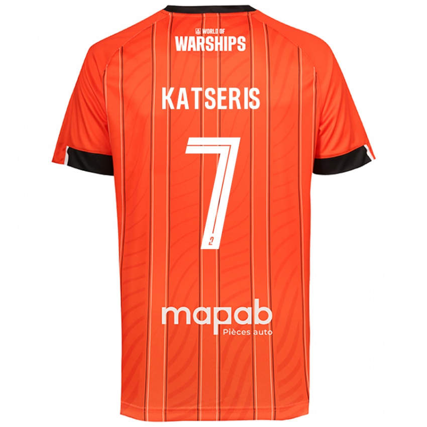 Donna Maglia Panos Katseris #7 Arancione Kit Gara Home 2024/25 Maglietta