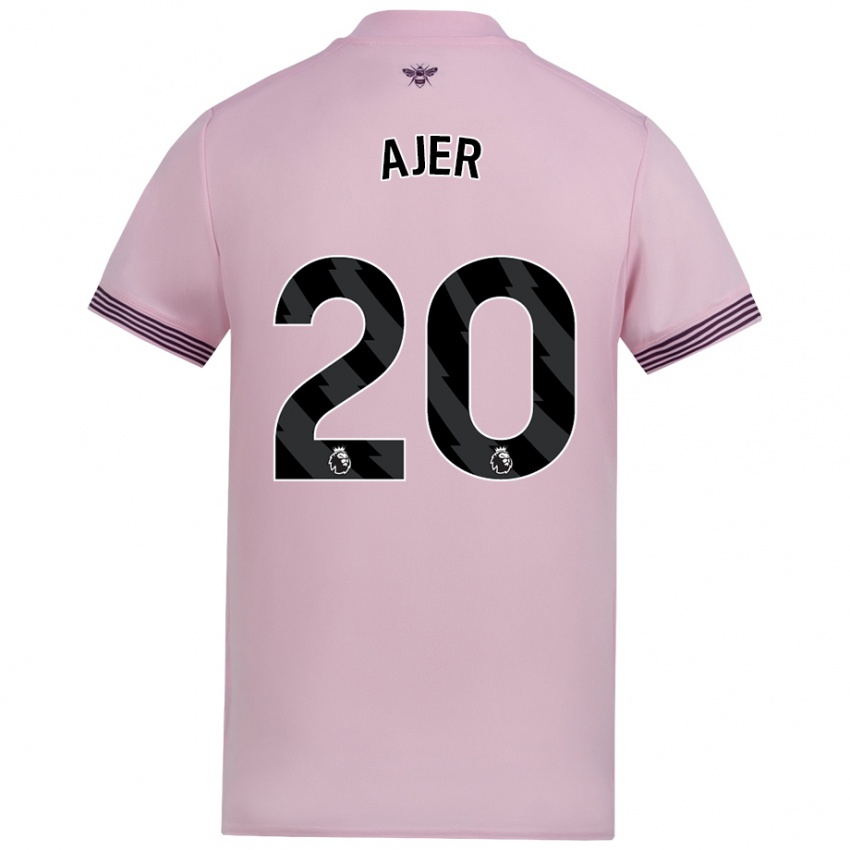 Donna Maglia Kristoffer Ajer #20 Rosa Kit Gara Away 2024/25 Maglietta