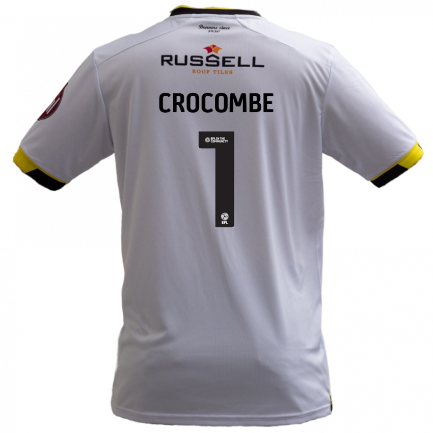 Donna Maglia Max Crocombe #1 Bianco Kit Gara Away 2024/25 Maglietta