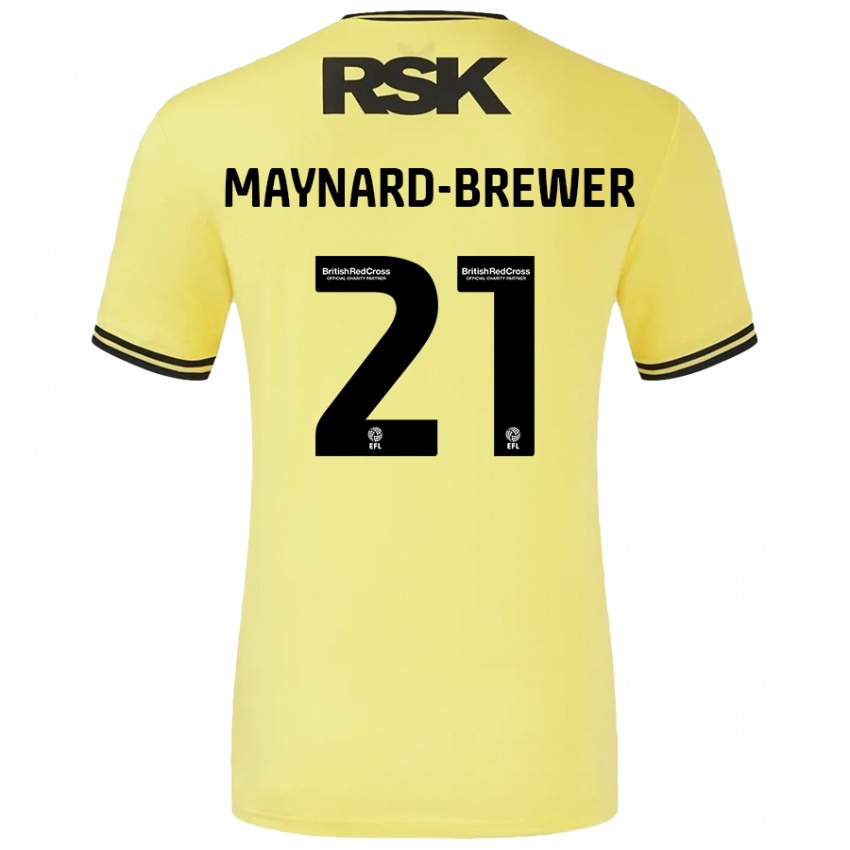 Donna Maglia Ashley Maynard-Brewer #21 Giallo Nero Kit Gara Away 2024/25 Maglietta