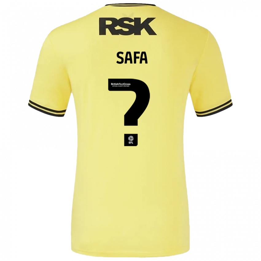 Donna Maglia Jacob Safa #0 Giallo Nero Kit Gara Away 2024/25 Maglietta