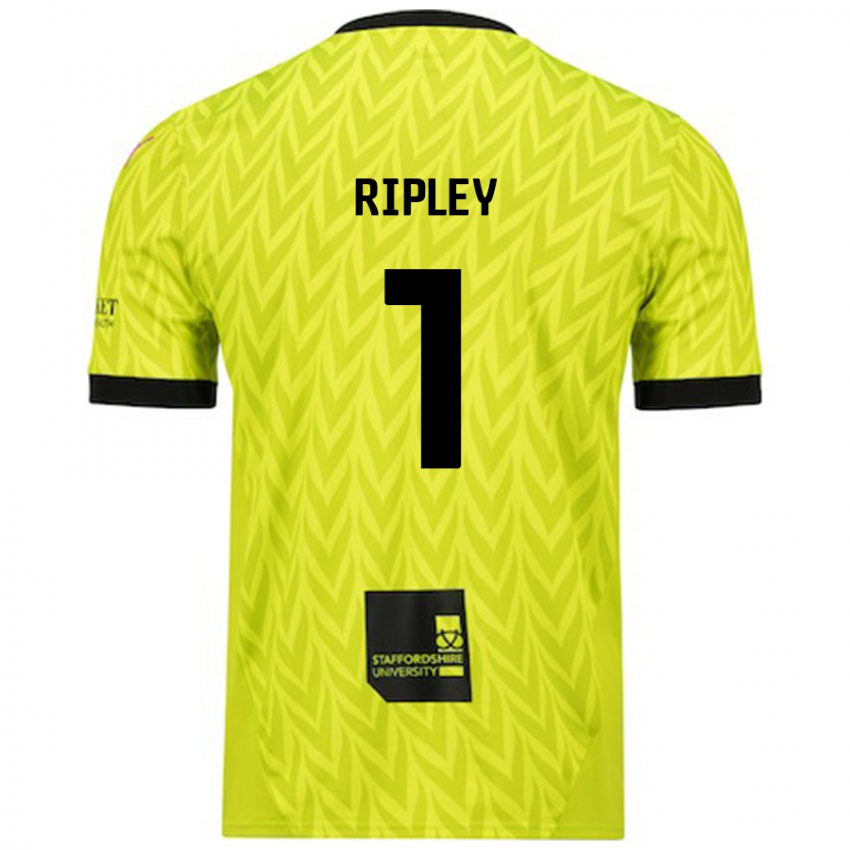 Donna Maglia Connor Ripley #1 Verde Fluorescente Kit Gara Away 2024/25 Maglietta