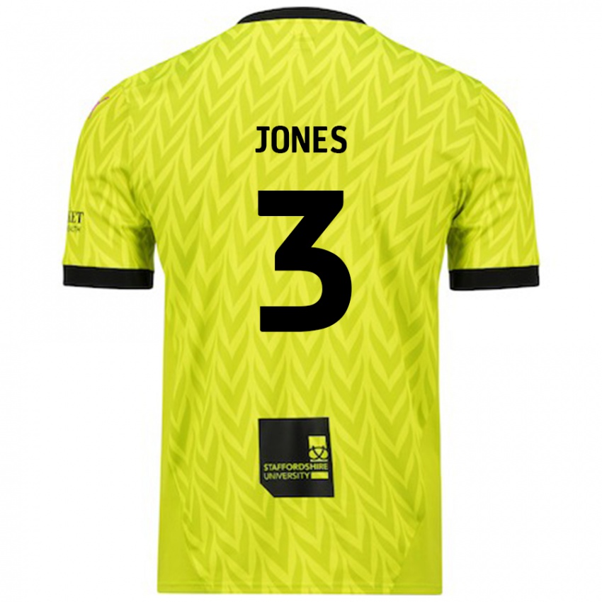 Donna Maglia Dan Jones #3 Verde Fluorescente Kit Gara Away 2024/25 Maglietta