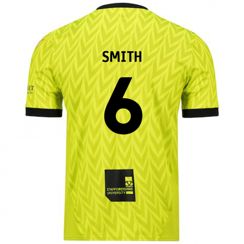 Donna Maglia Nathan Smith #6 Verde Fluorescente Kit Gara Away 2024/25 Maglietta