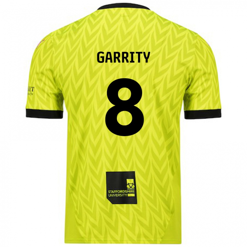 Donna Maglia Ben Garrity #8 Verde Fluorescente Kit Gara Away 2024/25 Maglietta