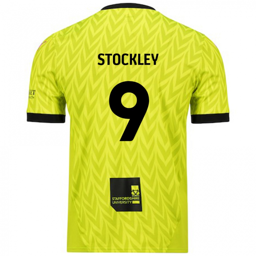 Donna Maglia Jayden Stockley #9 Verde Fluorescente Kit Gara Away 2024/25 Maglietta