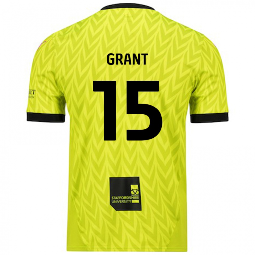 Donna Maglia Conor Grant #15 Verde Fluorescente Kit Gara Away 2024/25 Maglietta