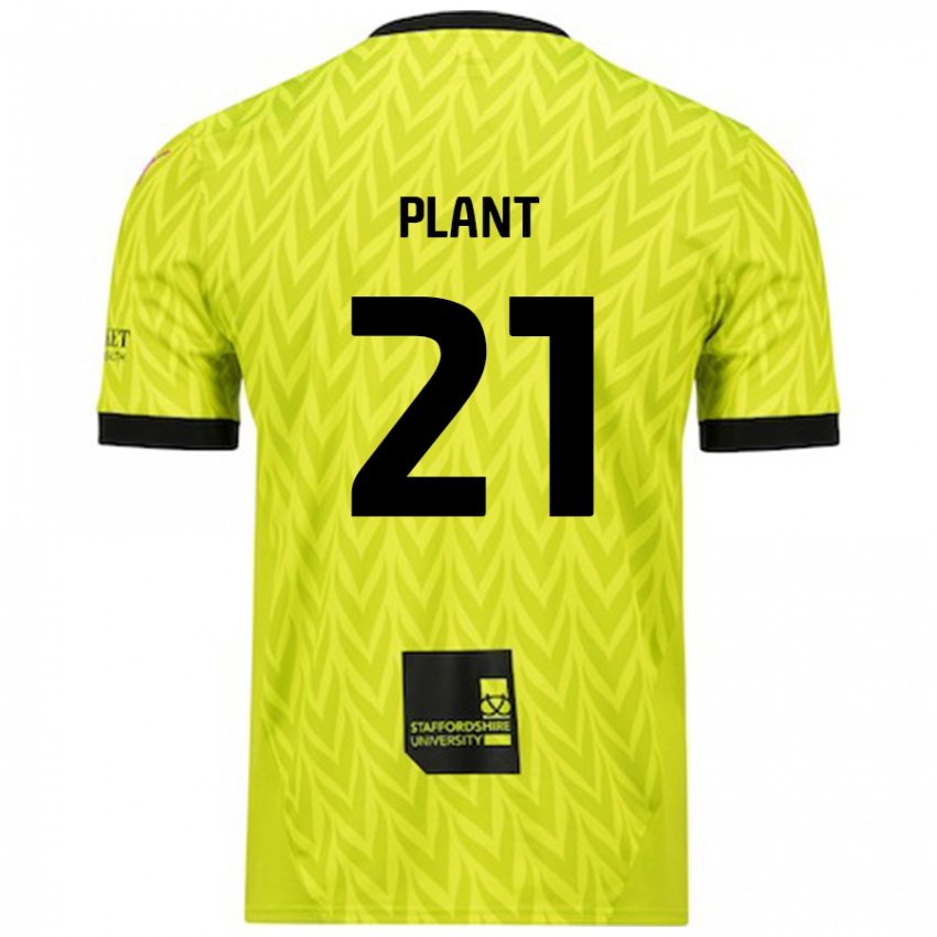 Donna Maglia James Plant #21 Verde Fluorescente Kit Gara Away 2024/25 Maglietta