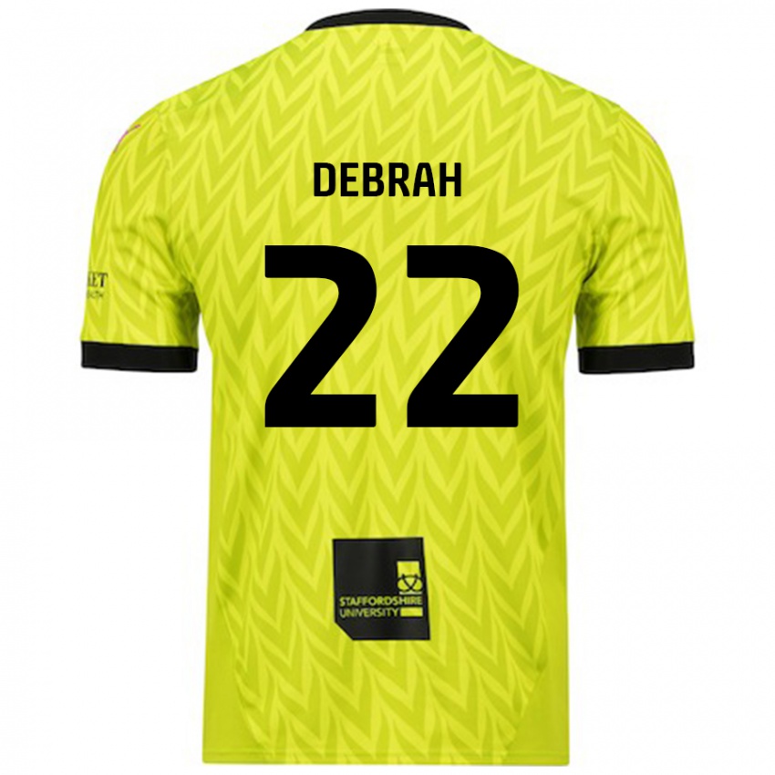 Donna Maglia Jesse Debrah #22 Verde Fluorescente Kit Gara Away 2024/25 Maglietta