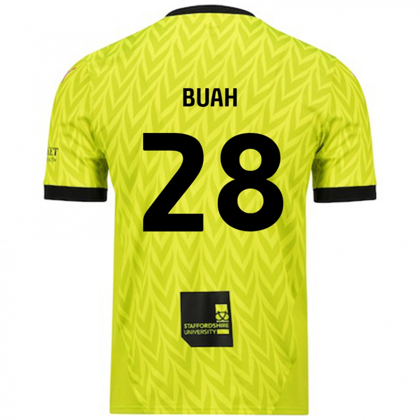 Donna Maglia Andrew Buah #28 Verde Fluorescente Kit Gara Away 2024/25 Maglietta