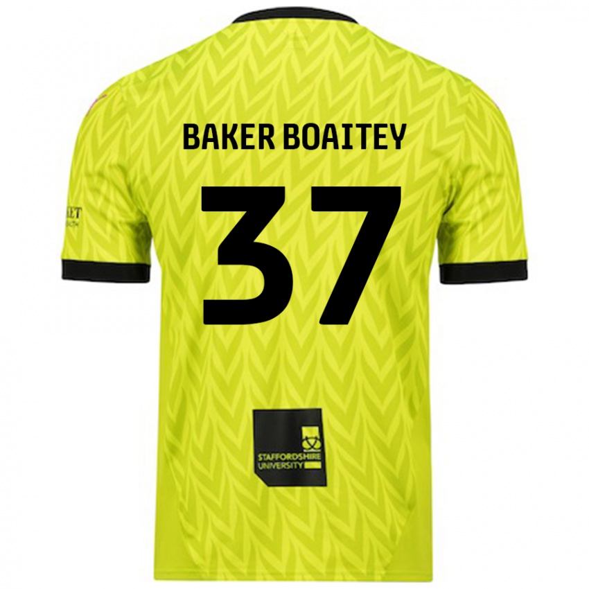 Donna Maglia Benicio Baker-Boaitey #37 Verde Fluorescente Kit Gara Away 2024/25 Maglietta