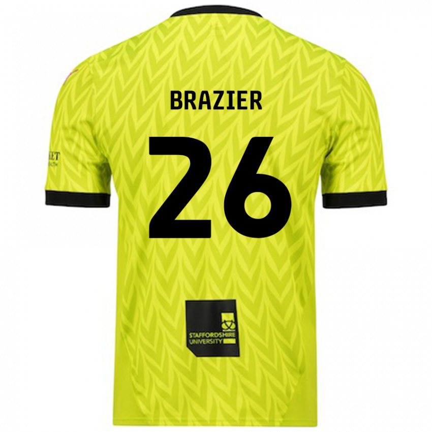 Donna Maglia Liam Brazier #26 Verde Fluorescente Kit Gara Away 2024/25 Maglietta