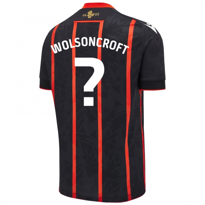 Donna Maglia Blake Wolsoncroft #0 Nero Rosso Kit Gara Away 2024/25 Maglietta