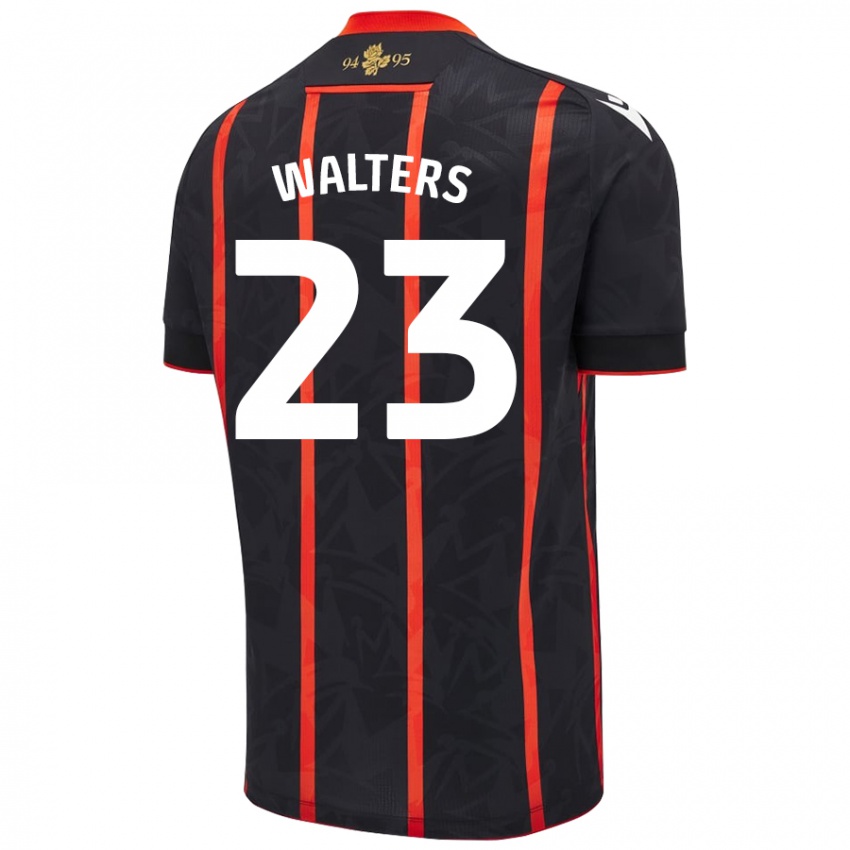 Donna Maglia Georgia Walters #23 Nero Rosso Kit Gara Away 2024/25 Maglietta