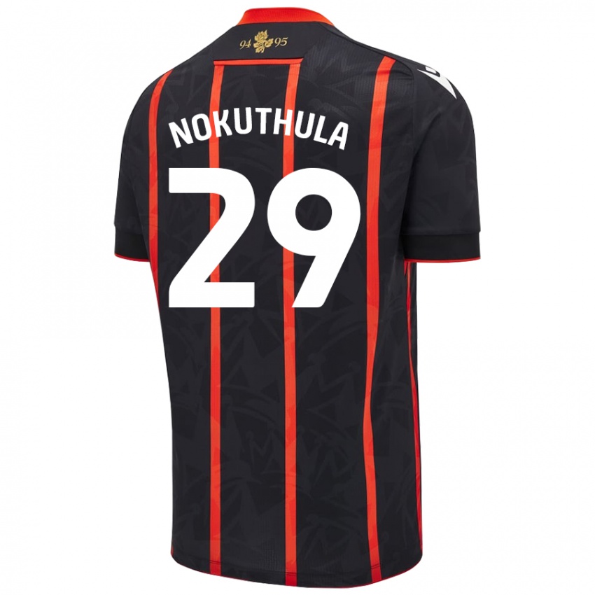 Donna Maglia Faith Nokuthula #29 Nero Rosso Kit Gara Away 2024/25 Maglietta