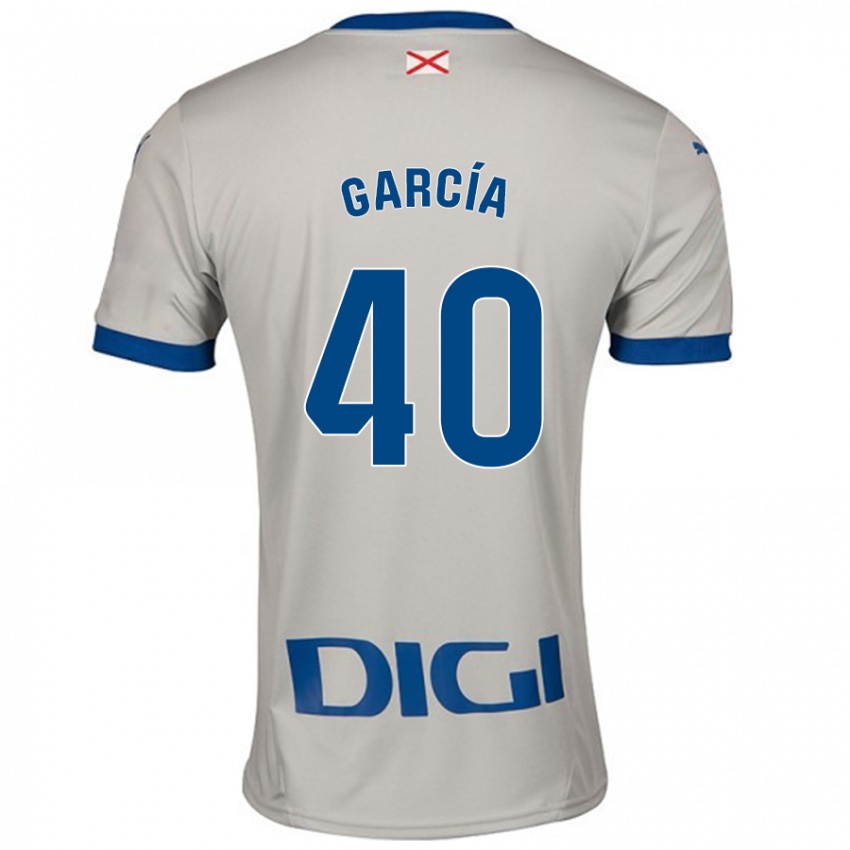 Donna Maglia Álvaro García #40 Grigio Chiaro Kit Gara Away 2024/25 Maglietta