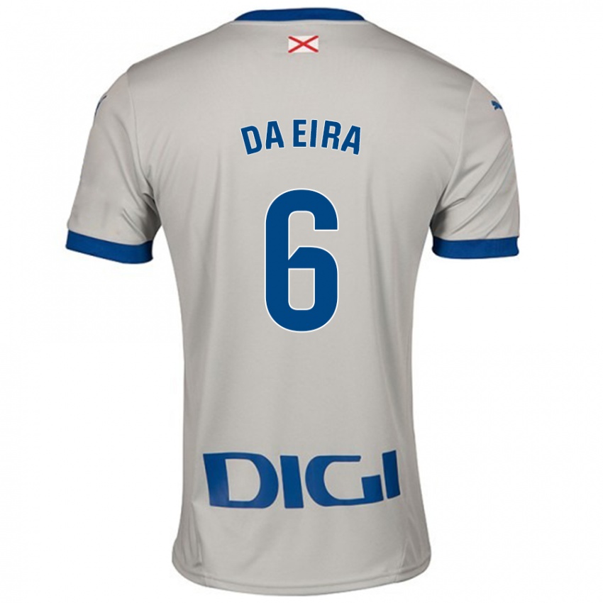 Donna Maglia Stefanie Da Eira #6 Grigio Chiaro Kit Gara Away 2024/25 Maglietta