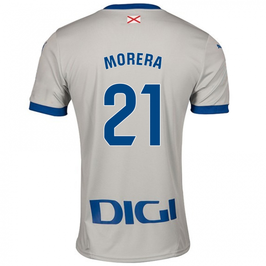 Donna Maglia Carla Morera #21 Grigio Chiaro Kit Gara Away 2024/25 Maglietta