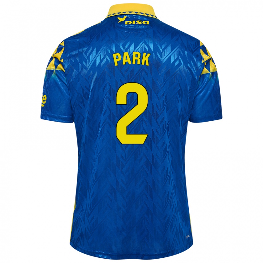 Donna Maglia Marvin Park #2 Blu Giallo Kit Gara Away 2024/25 Maglietta