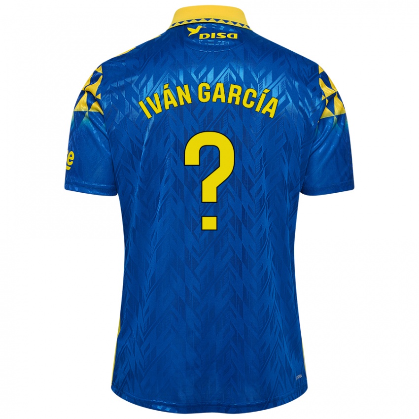 Donna Maglia Iván García #0 Blu Giallo Kit Gara Away 2024/25 Maglietta