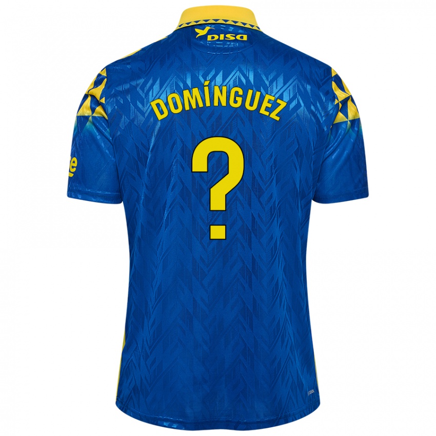 Donna Maglia Carlos Domínguez #0 Blu Giallo Kit Gara Away 2024/25 Maglietta