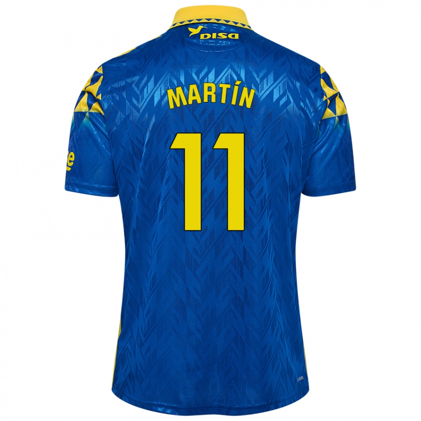 Donna Maglia Diego Martín #11 Blu Giallo Kit Gara Away 2024/25 Maglietta