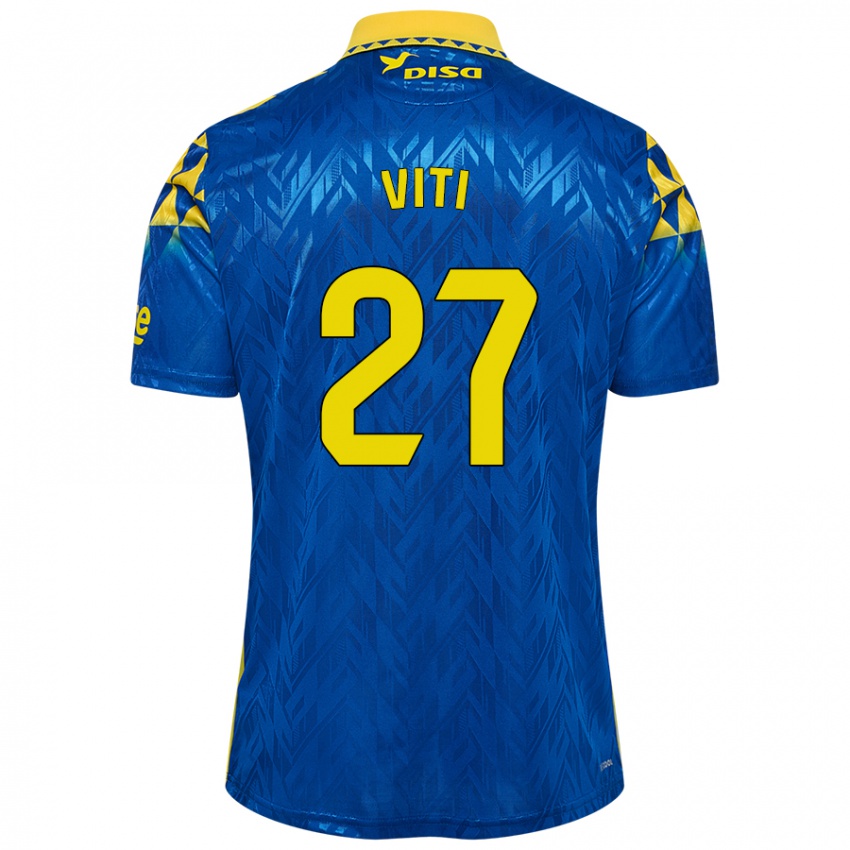 Donna Maglia Viti #27 Blu Giallo Kit Gara Away 2024/25 Maglietta