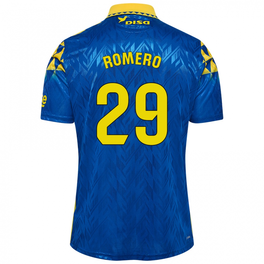 Donna Maglia Elías Romero #29 Blu Giallo Kit Gara Away 2024/25 Maglietta