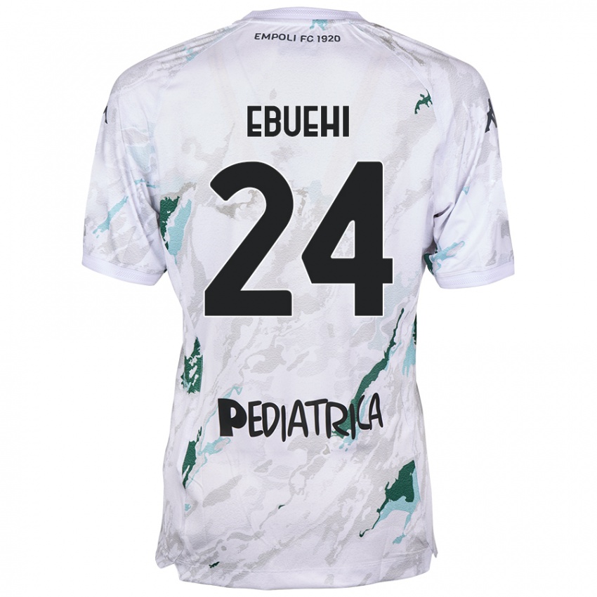 Donna Maglia Tyronne Ebuehi #24 Grigio Kit Gara Away 2024/25 Maglietta