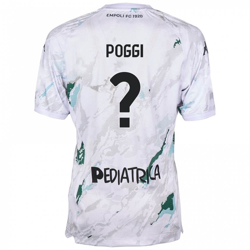 Donna Maglia Riccardo Poggi #0 Grigio Kit Gara Away 2024/25 Maglietta