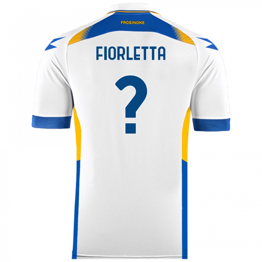 Donna Maglia Gianmarco Fiorletta #0 Bianco Kit Gara Away 2024/25 Maglietta