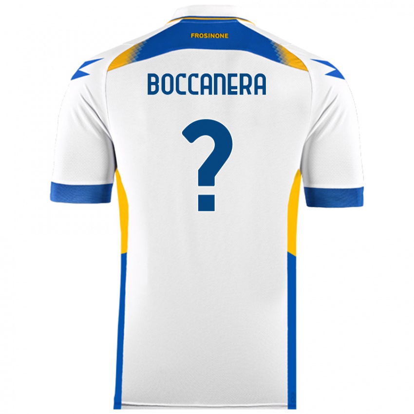 Donna Maglia Alessio Boccanera #0 Bianco Kit Gara Away 2024/25 Maglietta