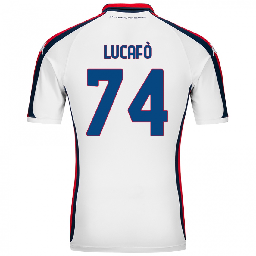 Donna Maglia Sara Lucafò #74 Bianco Kit Gara Away 2024/25 Maglietta