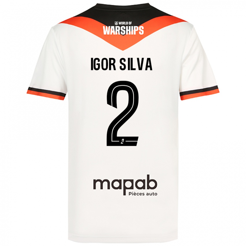 Donna Maglia Igor Silva #2 Bianco Kit Gara Away 2024/25 Maglietta