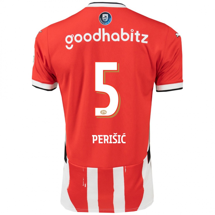 Bambino Maglia Ivan Perisic #5 Rosso Bianco Kit Gara Home 2024/25 Maglietta