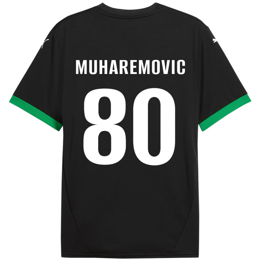 Bambino Maglia Tarik Muharemovic #80 Nero Verde Scuro Kit Gara Home 2024/25 Maglietta