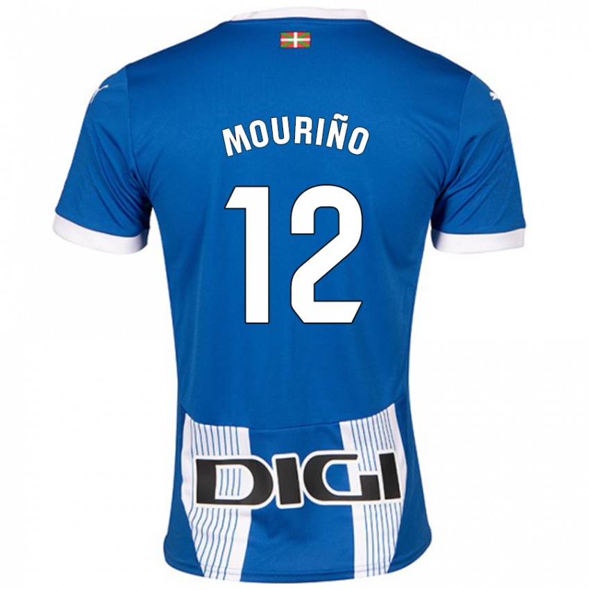 Bambino Maglia Santiago Mouriño #12 Blu Kit Gara Home 2024/25 Maglietta