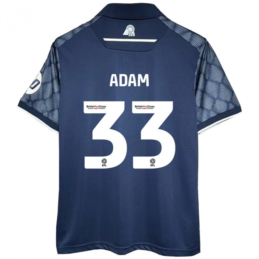 Bambino Maglia Josh Adam #33 Nero Kit Gara Away 2024/25 Maglietta